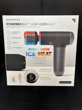 Sharper Image PowerBoost Pro+ Compact Percussion Massager - New Open Box